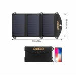 panou solar portabil choetech sc001, 19w, 2x usb, negru