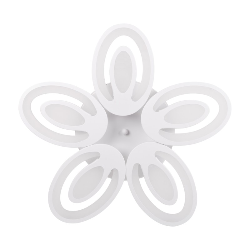 plafoniera petal led 80w 3cct cu telecomanda, alb, erste