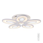 plafoniera petal led 80w 3cct cu telecomanda, alb, erste
