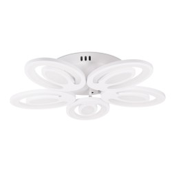 plafoniera petal led 80w 3cct cu telecomanda, alb, erste