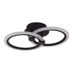 aplica pearl led 30w 3cct cu telecomanda, negru, erste