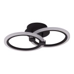 aplica pearl led 30w 3cct cu telecomanda, negru, erste