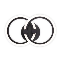 aplica pearl led 30w 3cct cu telecomanda, negru, erste