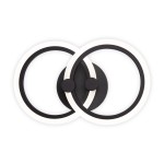 aplica pearl led 30w 3cct cu telecomanda, negru, erste