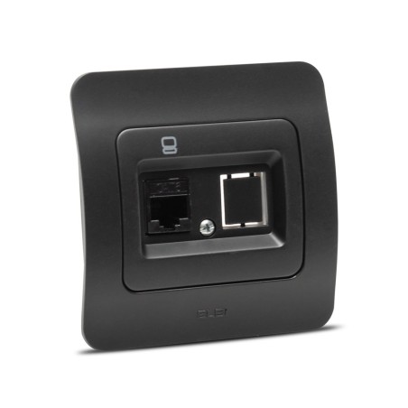 jazz priza utp 1xrj45, negru mat, elbi