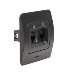 jazz priza utp 2xrj45, negru mat, elbi