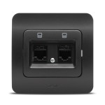 jazz priza utp 2xrj45, negru mat, elbi