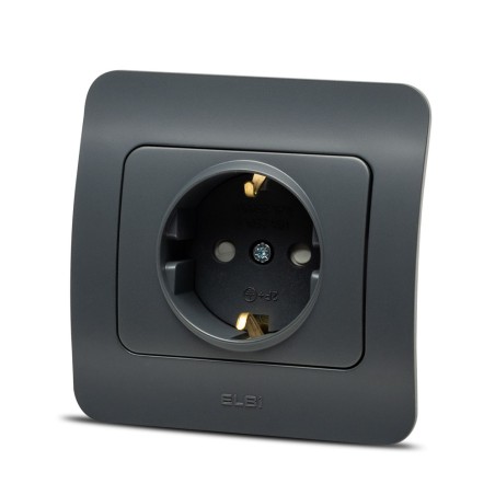 jazz priza cp proitectie copii, antracit, elbi