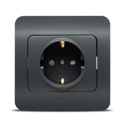 jazz priza cp proitectie copii, antracit, elbi