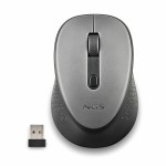 mouse wireless ngs dew gray, 1600dpi, silent click, gri