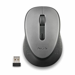 mouse wireless ngs dew gray, 1600dpi, silent click, gri