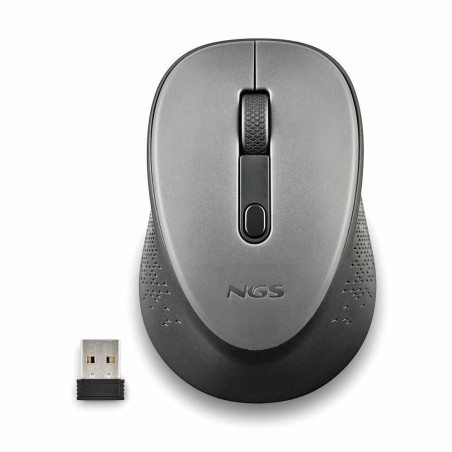 mouse wireless ngs dew gray, 1600dpi, silent click, gri
