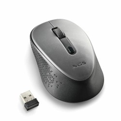 mouse wireless ngs dew gray, 1600dpi, silent click, gri