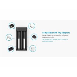 incarcator acumulatori li-ion, 2 canale, mc2 plus xtar