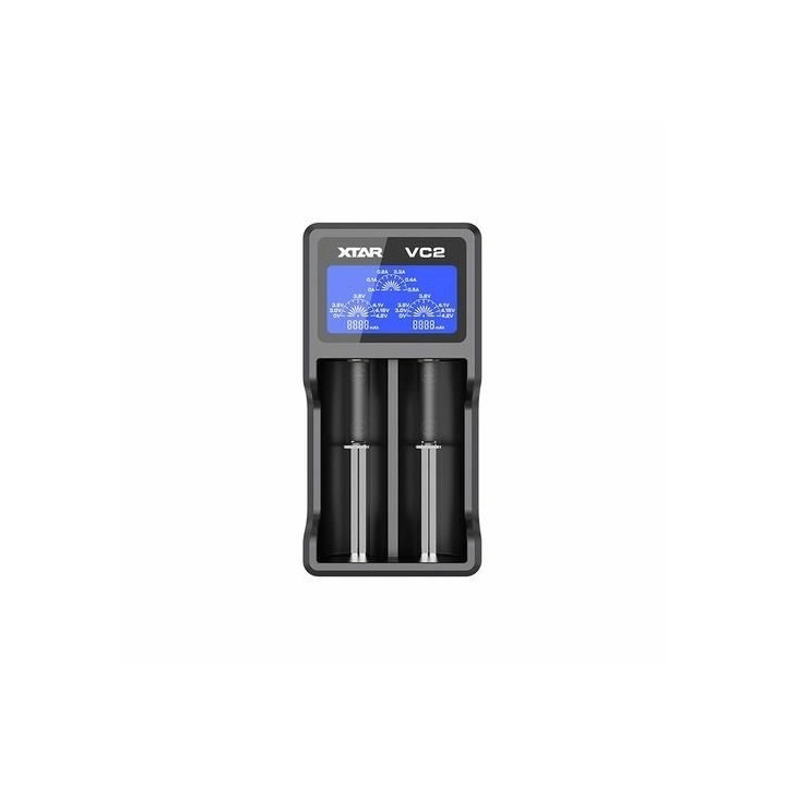 incarcator acumulatori li-ion, 2 canale, afisaj lcd, vc2 xtar