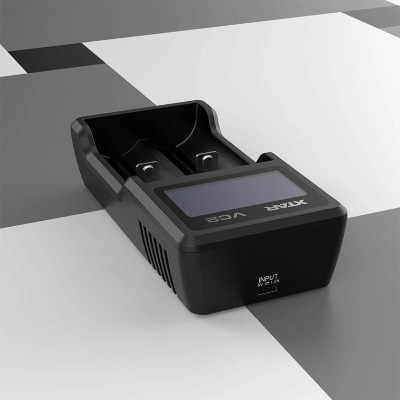 incarcator acumulatori li-ion, 2 canale, afisaj lcd, vc2 xtar