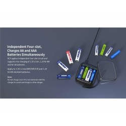 incarcator acumulatori li-ion, nimh aa/aaa, 4 canale, bc4 xtar