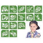 set sabloane tatuaje - vehicule - 15 buc