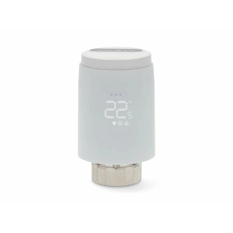cap termostat smart pentru radiator nedis, 2x aa, lcd, android / ios, zigbee 3.0 cap termostat smart pentru radiator nedis, 2x aa, lcd, android / ios, zigbee 3.0