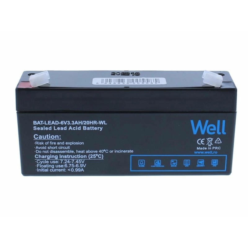 acumulator plumb acid well 6v 3.3ah, terminal t1 acumulator plumb acid well 6v 3.3ah, terminal t1