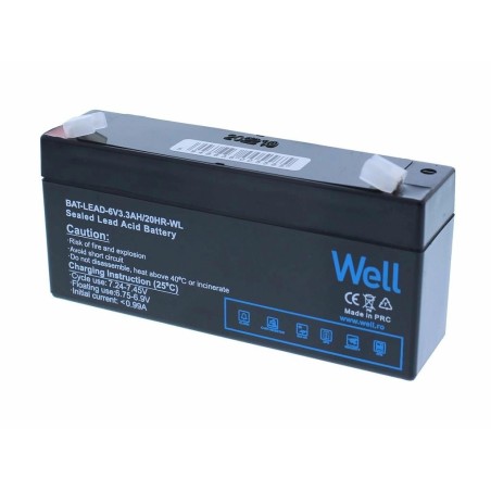 acumulator plumb acid well 6v 3.3ah, terminal t1