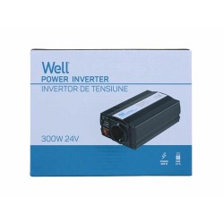 invertor de tensiune 24v -  220v, usb, 300w, well