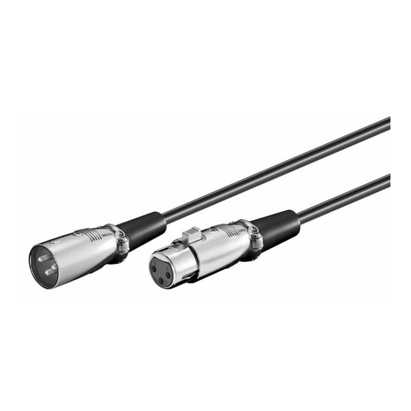 cablu xlr 3 pini tata -xlr 3 pini mama 2m, goobay