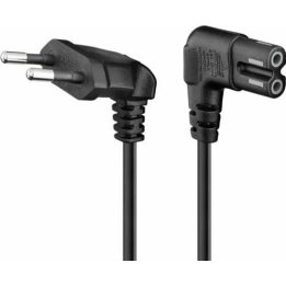 cablu de alimentare tv cu conectori cotiti cee 7/16 - iec-60320-c7 negru 5m