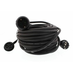 cablu prelungitor 20m 1.5mm negru ip44, well