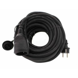 cablu prelungitor 20m 1.5mm negru ip44, well