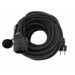cablu prelungitor 20m 1.5mm negru ip44, well