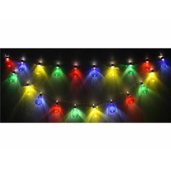 ghirlanda luminoasa decorativa 20 led-uri multicolore cu jocuri de lumini cablu transparent, well