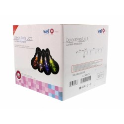 ghirlanda luminoasa decorativa 20 led-uri multicolore cu jocuri de lumini cablu transparent, well