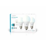 bec led smart wifi nedis, e27, 9w, 806lm, 2700k-6500k, set 3 bucati bec led smart wifi nedis, e27, 9w, 806lm, 2700k-6500k, set 3 bucati