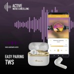 casti bluetooth in-ear ngs artica trophy, noise cancelling, redare pana la 5 ore, alb
