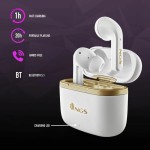 casti bluetooth in-ear ngs artica trophy, noise cancelling, redare pana la 5 ore, alb