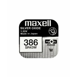 baterie ceas maxell sr43w v386 ag12 1.55v, oxid de argint, 10buc/cutie