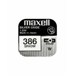 baterie ceas maxell sr43w v386 ag12 1.55v, oxid de argint, 10buc/cutie