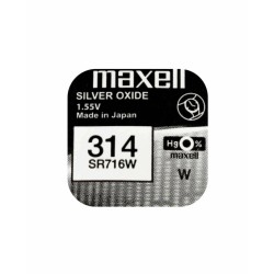 baterie ceas maxell sr716w v314 1.55v, oxid de argint, 10buc/cutie