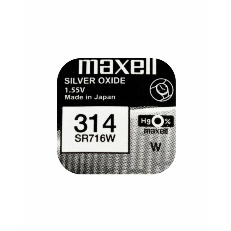 baterie ceas maxell sr716w v314 1.55v, oxid de argint, 10buc/cutie