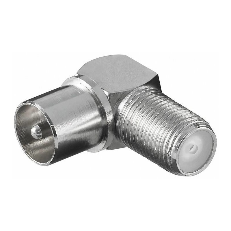 adaptor f la coaxial 9.5mm tata 90grade, set 10 bucati, goobay