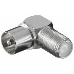 adaptor f la coaxial 9.5mm tata 90grade, set 10 bucati, goobay