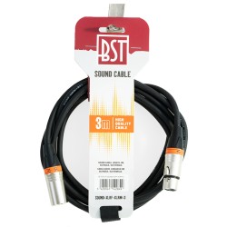 cablu profesional xlr tata - xlr mama 3m