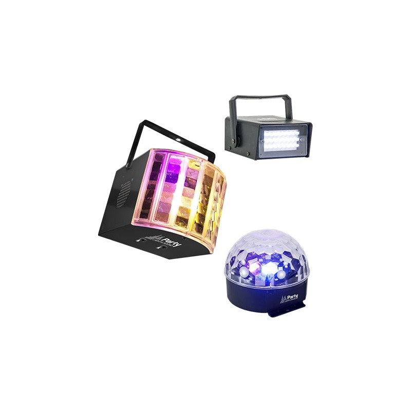 set disco 1 stroboscop + 1 derby light + 1 astro light