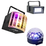 set disco 1 stroboscop + 1 derby light + 1 astro light