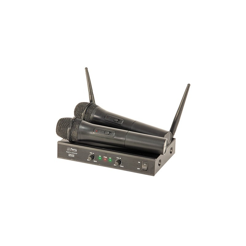 set 2 microfoane wireless uhf 863.2 & 864.2 mhz