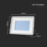 reflector led smd 300w 6500k ip65 cip samsung - negru