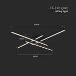 candelabru led dimabil 38w 3000k 85x85x10.5cm - negru candelabru led dimabil 38w 3000k 85x85x10.5cm - negru