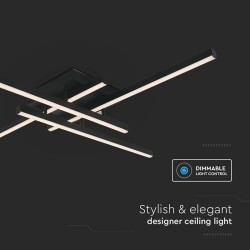 candelabru led dimabil 38w 3000k 85x85x10.5cm - negru