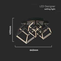 candelabru led 46w 3000k 64.5x55x42cm - negru